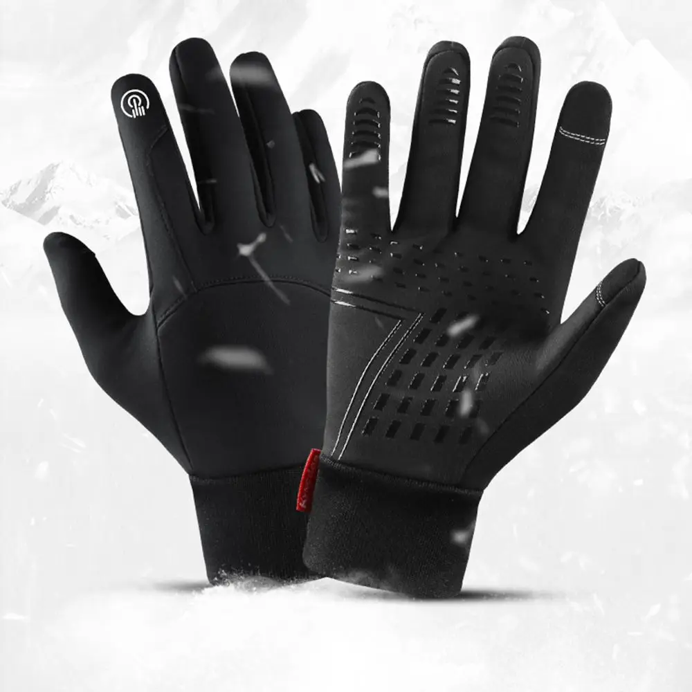 Autumn Winter Men Women Gloves Touch Cold Waterproof Windproof Gloves Outdoor Sports Warm Thermal Fleece Running Ski Gloves