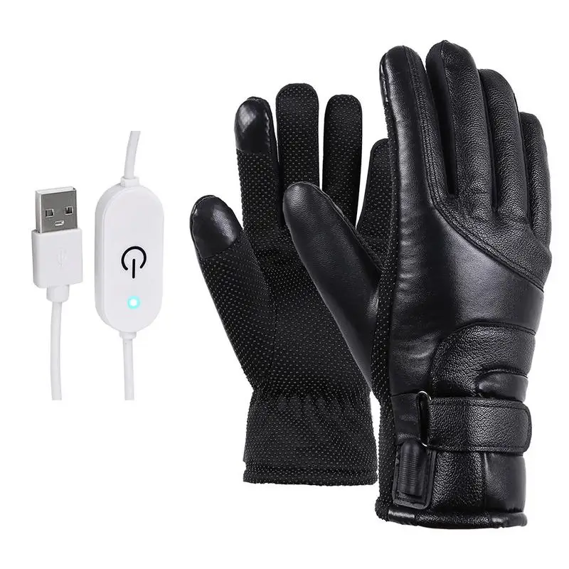 Winter Motorcycle Electric Heated Gloves Windproof Cycling Warm Heating Touch Screen Skiing Gloves Winter warm supplies