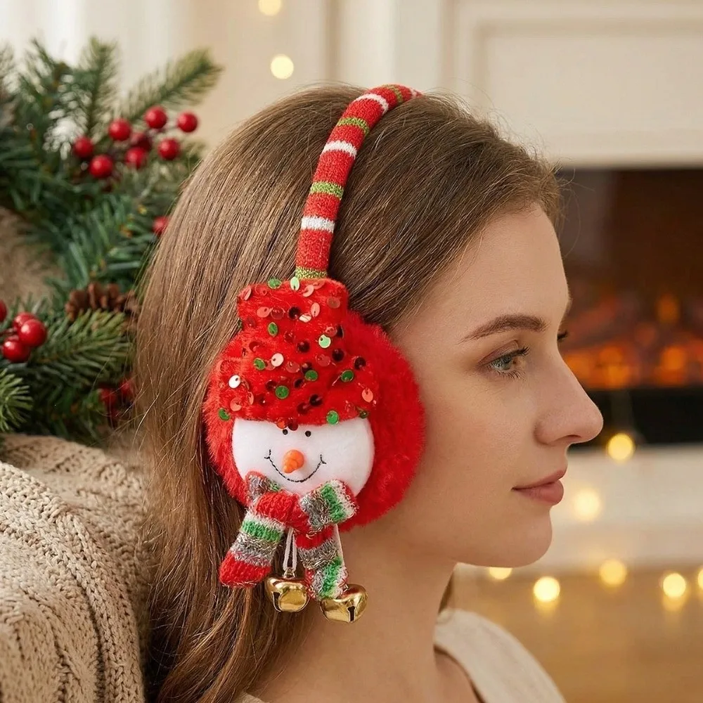 Fashion Christmas Winter Earmuffs Warm Cartoon Earmuffs Portable Soft Ear Warmer Outdoor