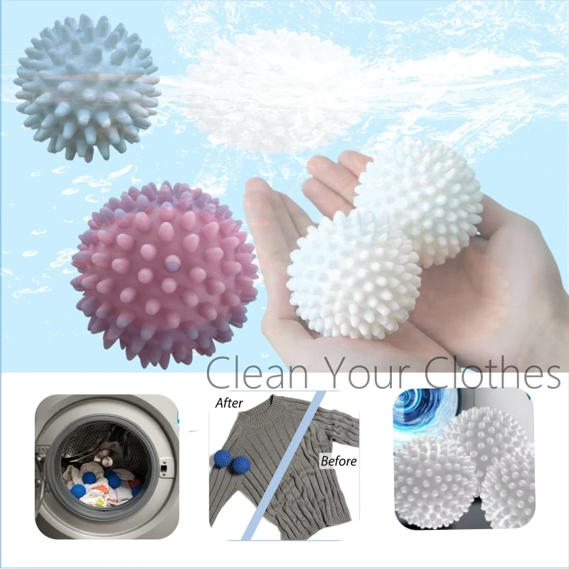 PVC Laundry Balls Eco Friendly Softener Washing Machine Reusable Anti-tangle Laundry Cleaning Balls Clothes Washing Accessories