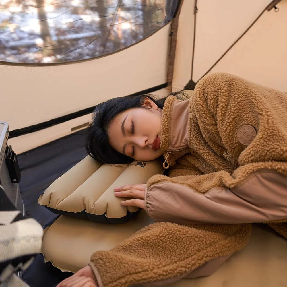 

Portable Single Double Mat Pillow Camping Air Mat Automatic Inflatable Mattress Ultra Light Backpacking