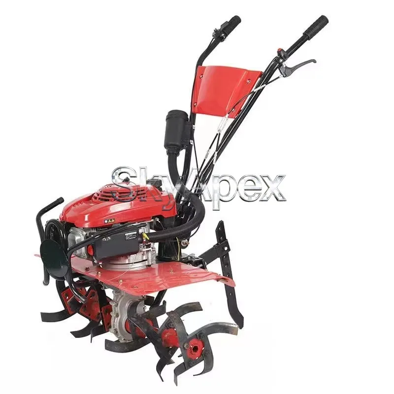 Four Stroke Mini Farm Cultivator Multifunctional Weeding Ditching Tilling Soil Loosening Land Reclamation Agriculture Equipment