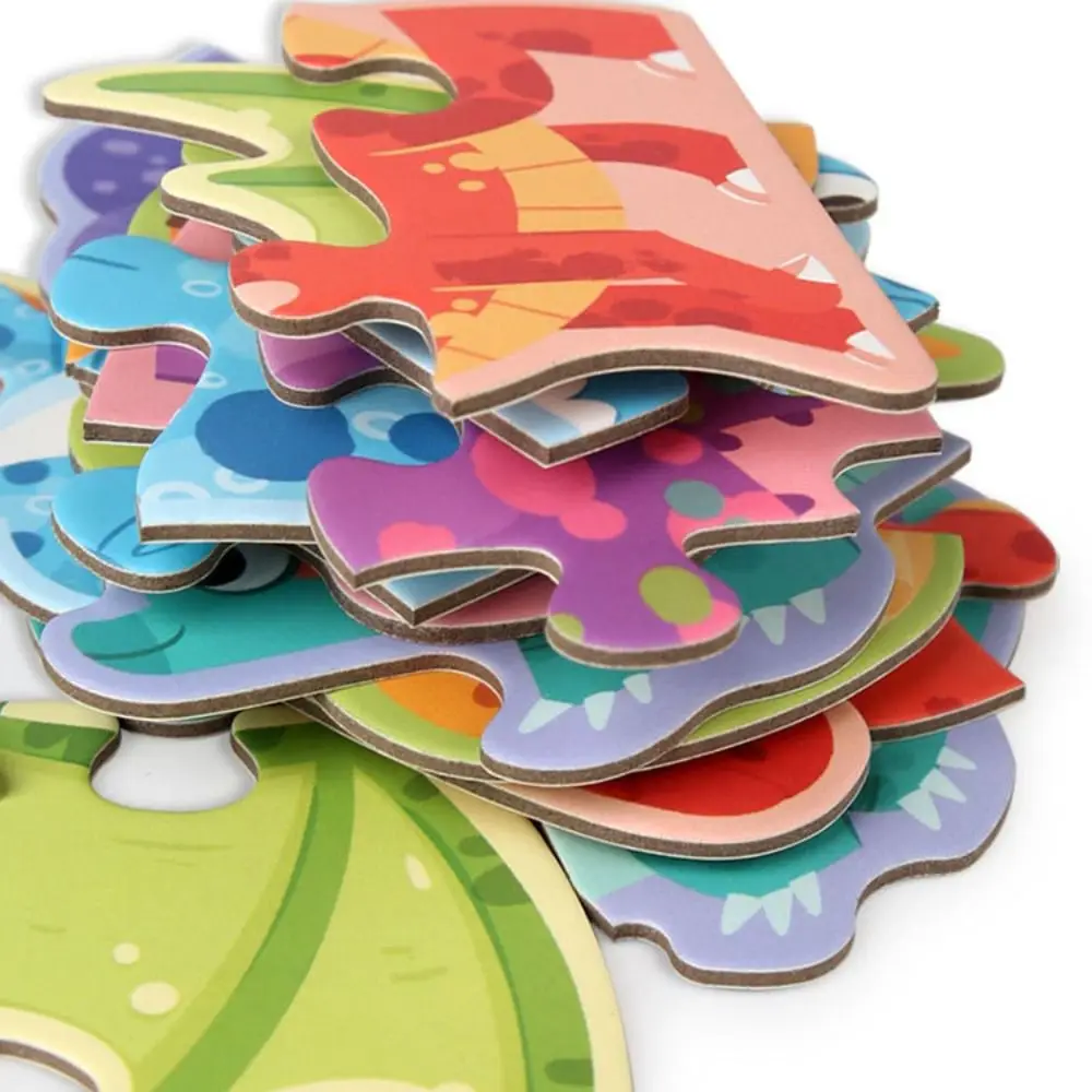 Puzzle 3D Panda Vas Blok Bangunan Gajah Kartun Hewan Jigsaw DIY Seni 3D Puzzle Kayu untuk Anak-anak