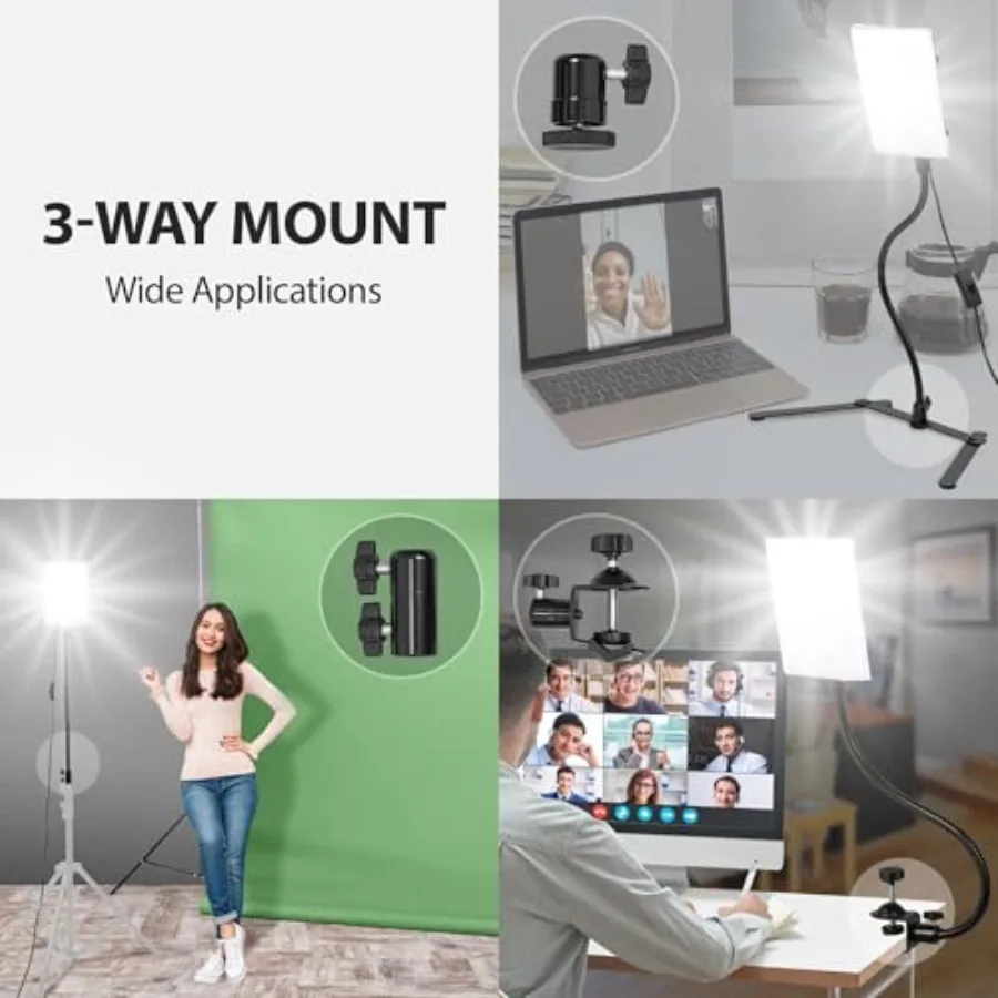 LimoLighting 1 paquet LED Super lumineux Photo vidéo lumière col de cygne adaptateur d'extension ible cou montage 3 voies montage: dessus de Table Sta