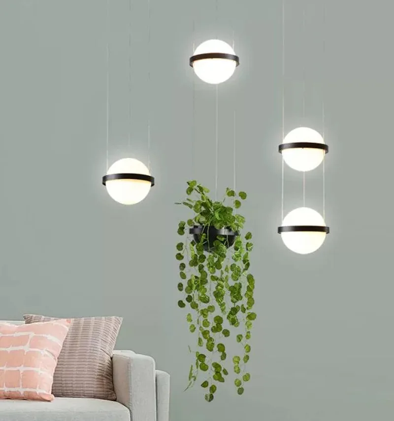 Imagem -02 - Modern Nordic Led Pendant Lights Flower Pot Pendurado Lâmpada Sala de Jantar Luminárias Decoração de Casa Sky Garden Faça Você Mesmo 2023