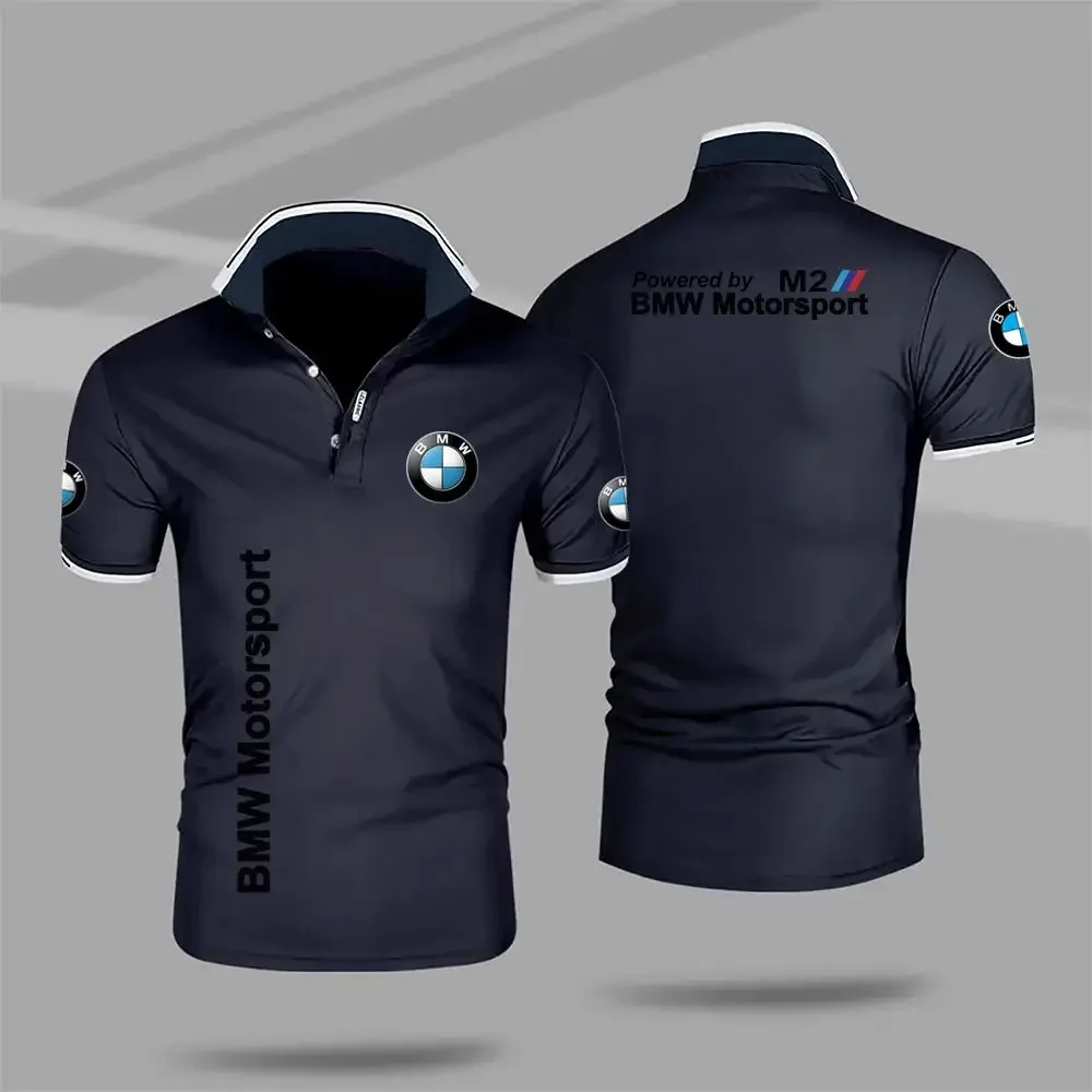 Polo de esportes ao ar livre masculino, Ma Shu Shi, bicicleta, BMW, alta qualidade, lazer, moda de rua, novo, 2024