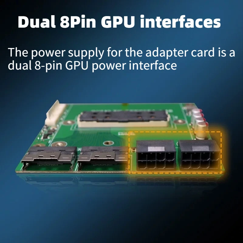 SXM2 To SFF-8654 Adapter Card Board for NVIDIA P100 V100 Module GPU Graphics Card Server With Tempareture Control Expansion Card view 5