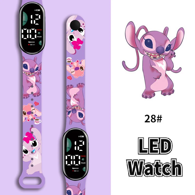 Stitch Children Watches Girls Waterproof Sport Touch Screen Watch for Women Waterproof Digital Clock Bracelet Gifts