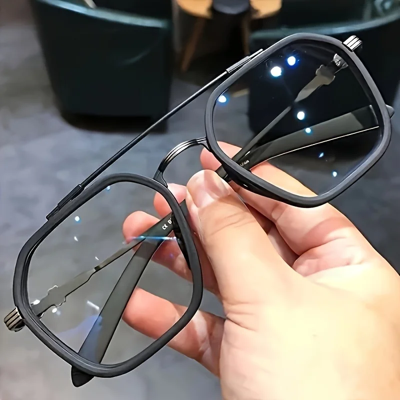 Klassische quadratische Anti-Blaulicht-Brille zum Lesen von Büchern, Vintage-Brille für Damen und Herren, Korrektionsbrille, Computerbrille