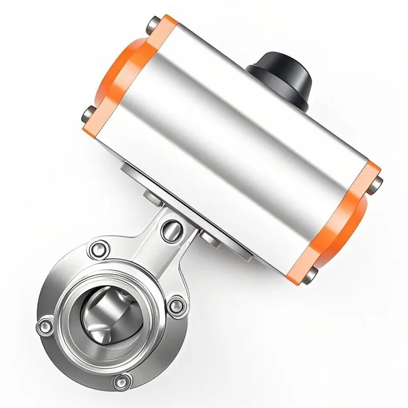 For 304 Stainless Steel Pneumatic Quick Loading Butterfly Valve Sanitary Grade 316 Clamp Chuck Disc Valve Aluminum Alloy