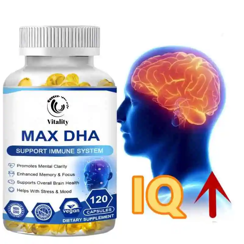 MAX DHA Brain Supplement-Promotes Brain Health, Enhances Focus, Memory and Mental, IQ, Improves Thinking Skills