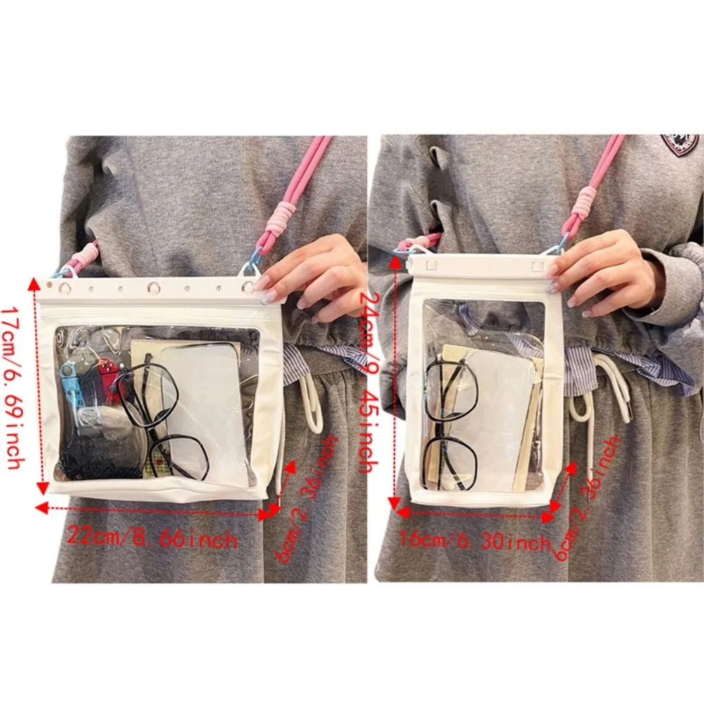 Wasserdichte Handytasche mit großem Fassungsvermögen, verstellbarem Riemen, versiegelte Schwimm-Handyhülle, zum Umhängen, mit Touchscreen-Funktion, wasserdichte Handytasche für Bootsfahrten. – Detail 1