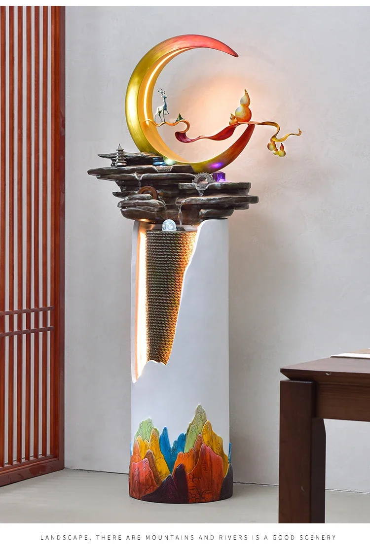 

Modern Light Luxury Water Fountain Decoration Hallway Living Room TV Cabinet next Room Office Simple Decoration