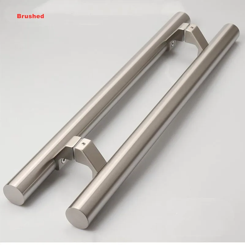Black thickened stainless steel square door handle glass door handle push pull door handle framed door handle(XYLS-040)