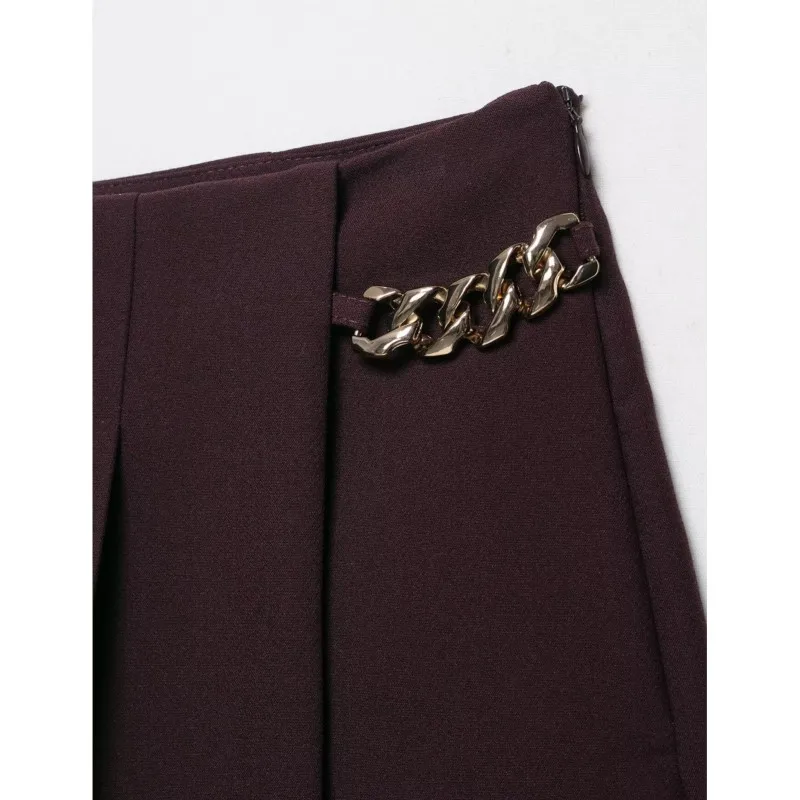 กางเกงขาสั้นทรงเบอร์มิวดาผู้หญิง ฮิปซีม แฟชั่นเอวสูง กางเกงขาสั้นผู้หญิงเรียบง่าย กางเกงขาสั้นจีบผู้หญิง