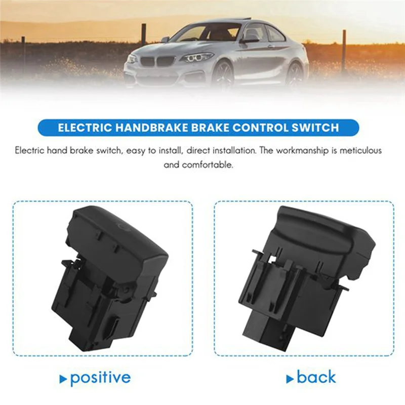 2 Pcs Car Electric Handbrake Brake Control Switch Parking Switch for Peugeot 3008/5008 470706