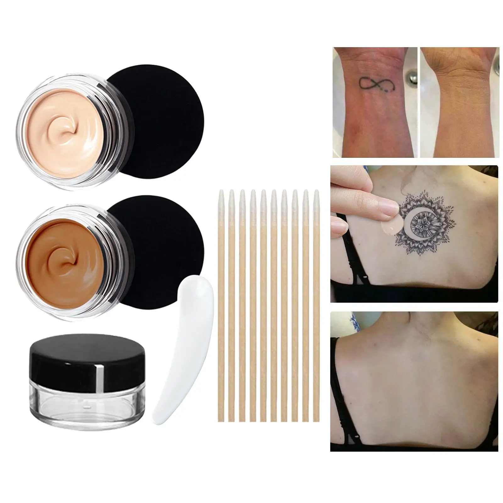 2 Colors Concealer Set/ Full Coverage Makeup Waterproof Sweatproof Skin Concealer/ Spots Scars /