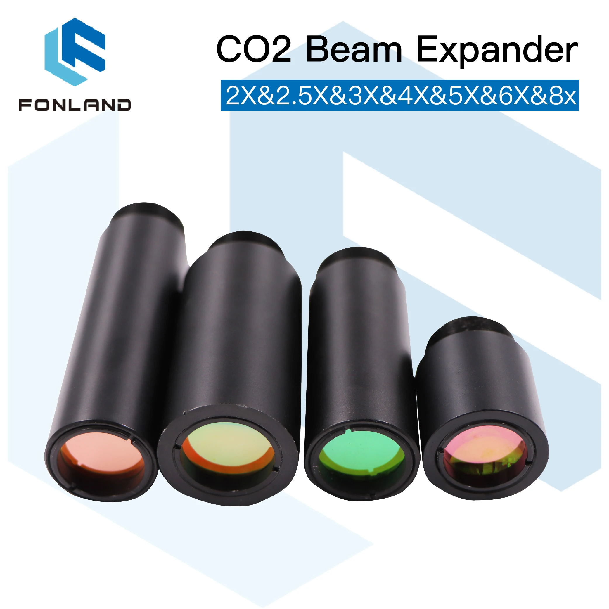 

FONLAND CO2 Laser Beam Expander 10.6um 2X 2.5X 3X 4X 5X Galvanometer Laser Marking Lenses Optics Beam Expand