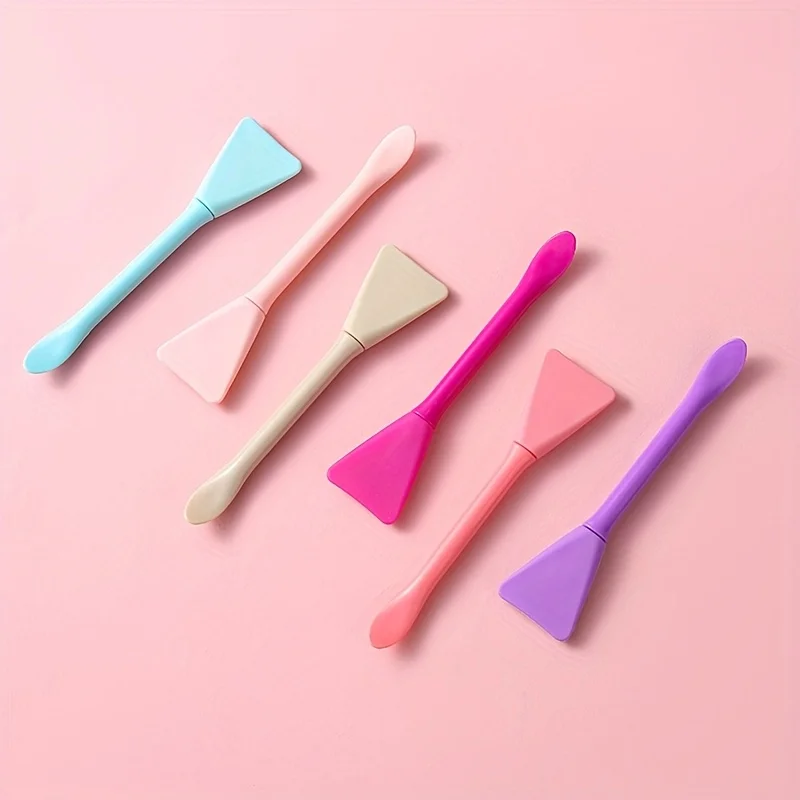 1Pc Dual-Ended Silicone Palm Brushes, Multi-Purpose Resin Epoxy Paint Application Tool, Easy Clean, Unscented, random color