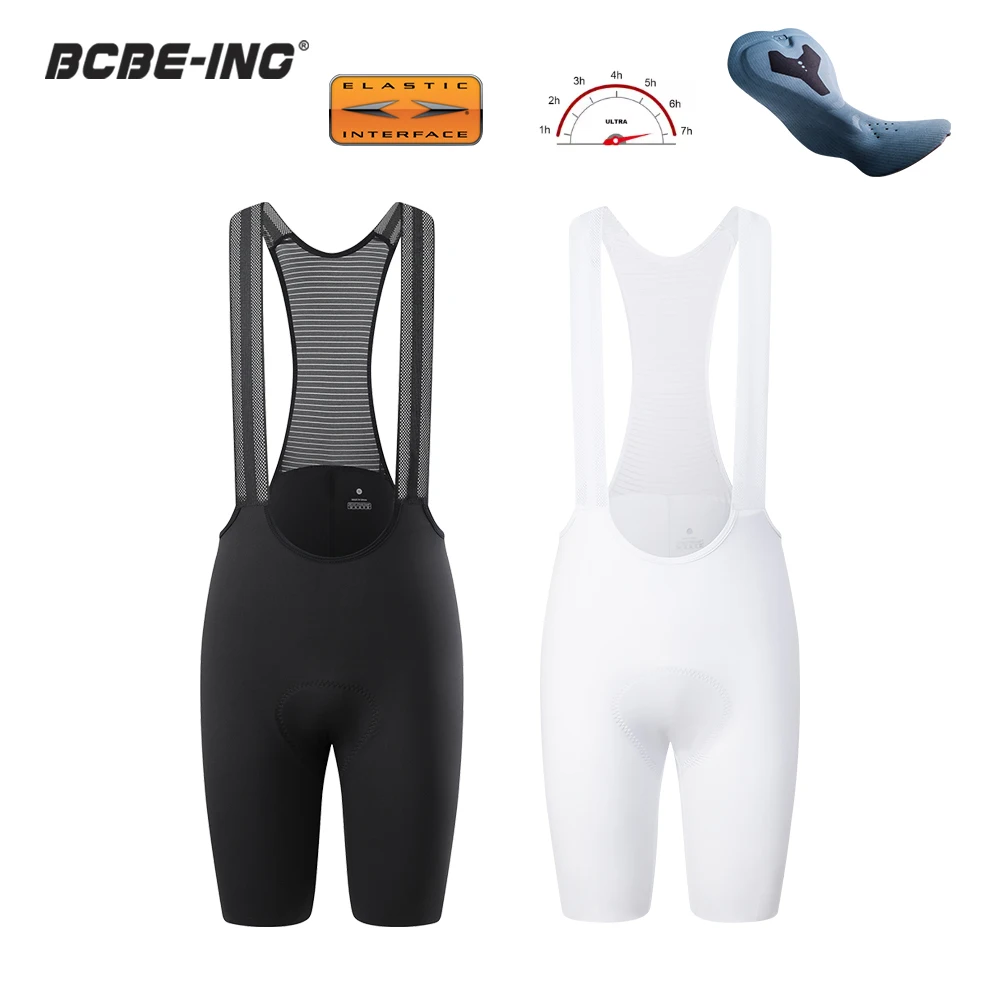 

BCBE-ING Women Cycling Bib Shorts 7H Italy Elastic Interface Pro Team Pad Riding Bib Tights MTB Bicycle Short Bike Trousers Pant