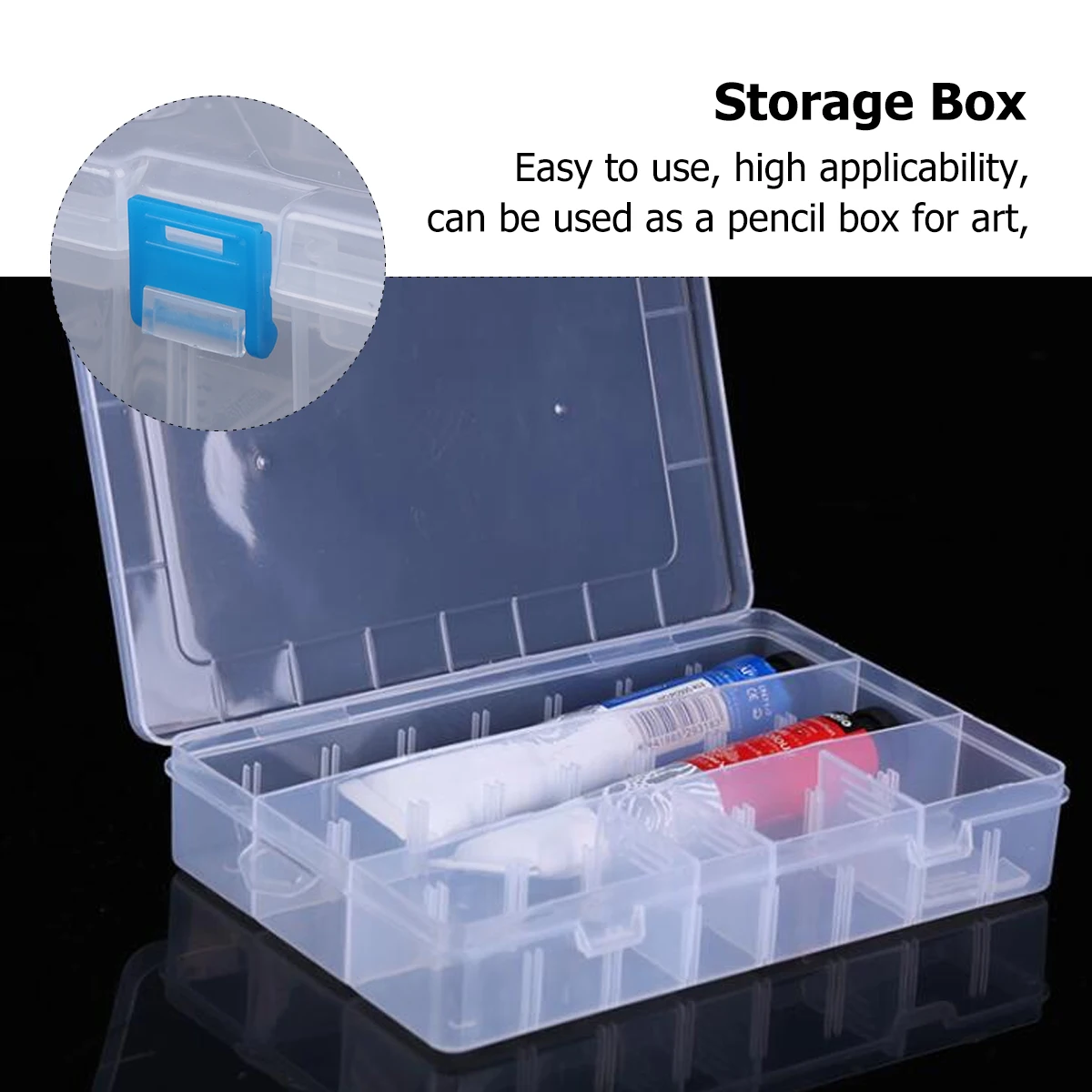 

2 Pcs Desktop Pencil Case Parts Box Stationary Pp Plastic Bins Stationery Organizer