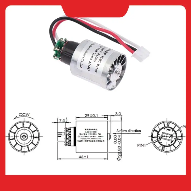 CNC Aluminum Alloy Impeller High Speed 110V Hair Dryer Brushless Motor 110, 000 Rpm High Pressure Ducted Fan