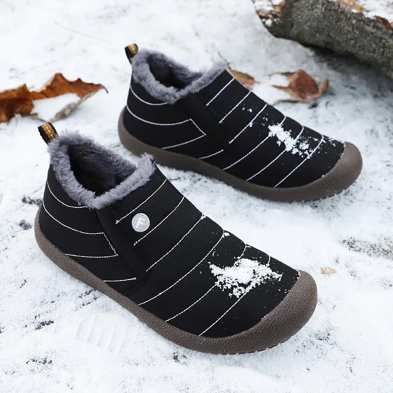 

2025 New Fashionable Winter Snow Boots for Women Furry and Warm Cotton Boots for Men Outdoor Hiking Boots with Rubber Soles