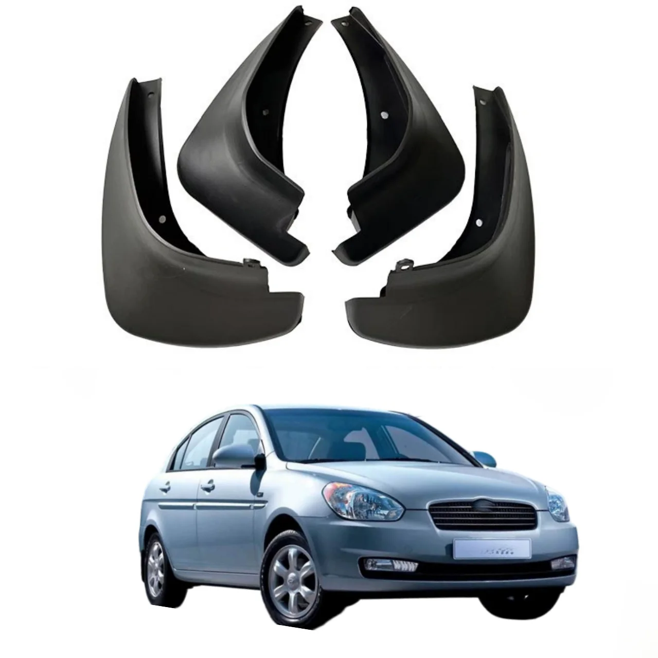 

For Hyundai Accent 2006-2010 Front And Rear PP Mudflaps Splash Guards Mudguards Mud Flaps Fender Car Accessories