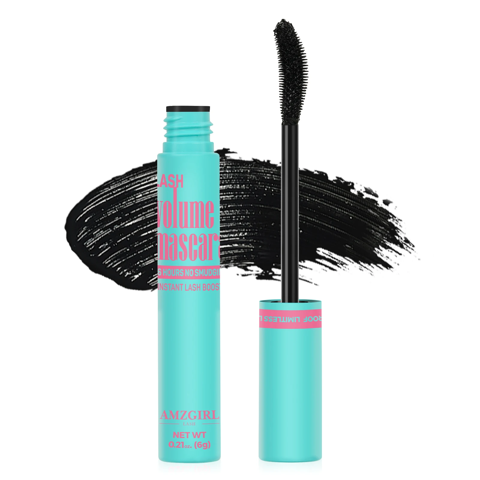 Amzgirl Lash Volume Mascara Curl Thick Lengthening Eyelash Mascara Waterproof Non-smudge Eye Makeup Cosmetic Long Lasting 36H