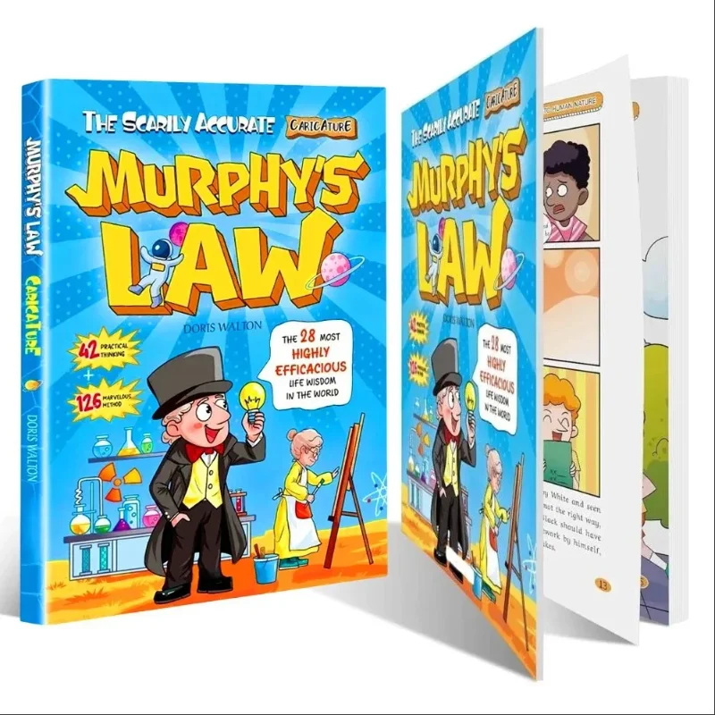 1/2 Books Set Murphy's Law & 100000 Whys Kids Science Humor Educational Storybooks English Early Reading Gifts for Children