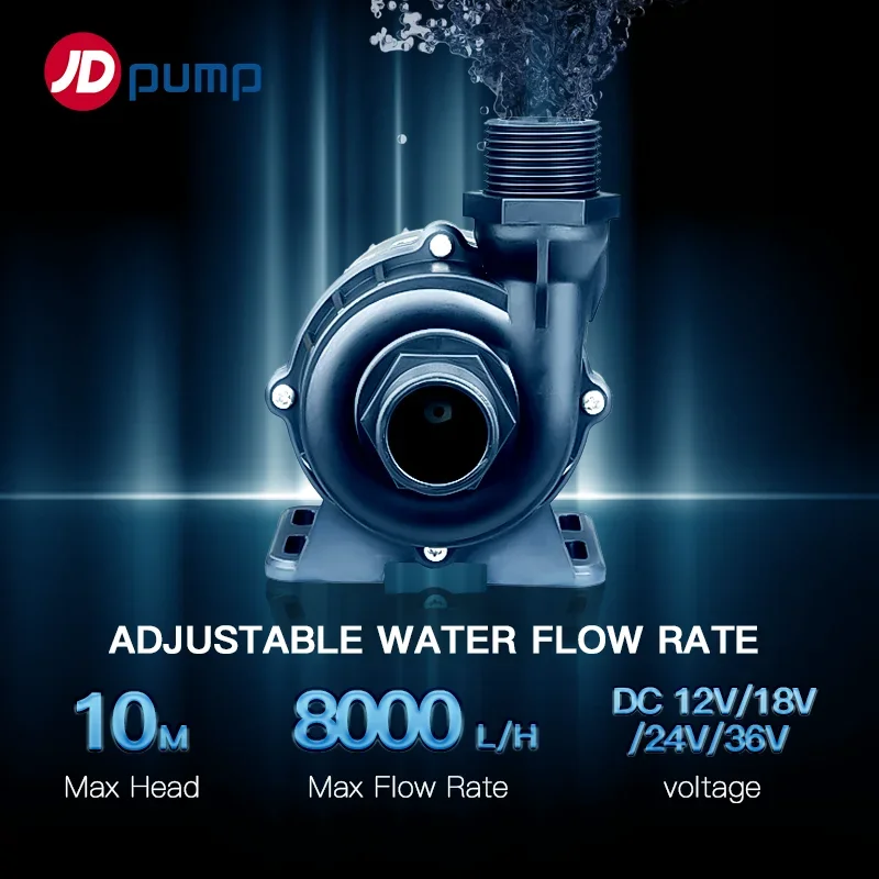 JDPUMP DC80 Ultra-quiet Submersible Pump for Fish Tanks in Fountain Pools Water Pump 12v/24v DC Pump