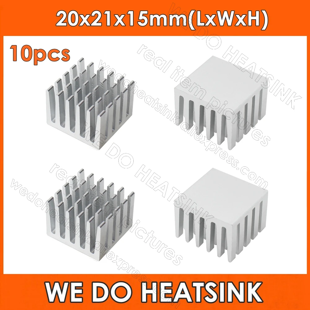 WE DO HEATSINK 10pcs 20x21x15mm High Power CPU Aluminium Radiator Heatsink For Plastic IC Packages and PCB