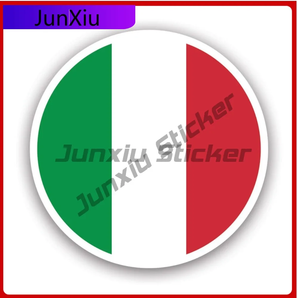 

Round Italian Flag Scratch Resistant Fade Resistant Vintage For Bumper Car Window Car Body Easy To Remove Easy Apply Decal