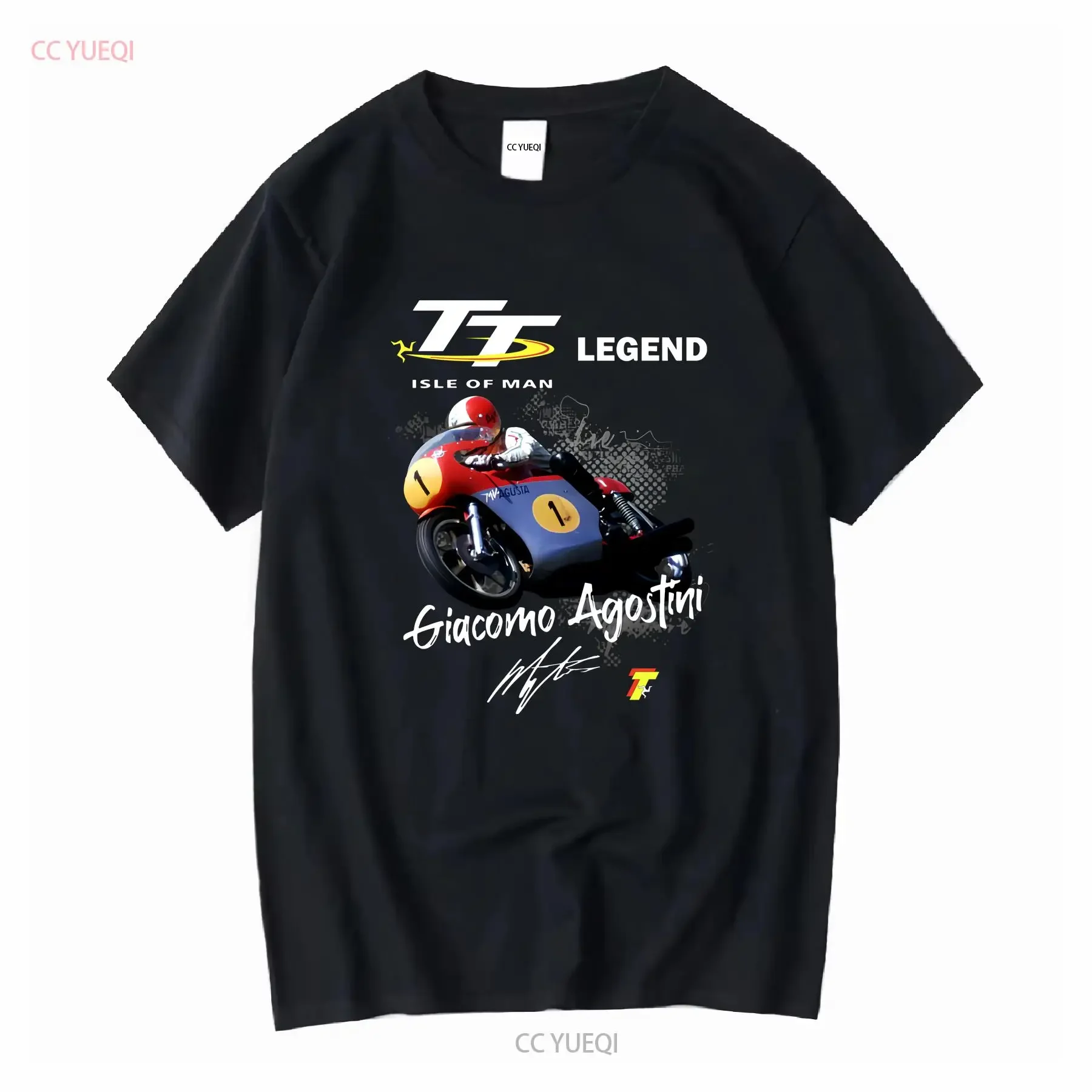 008 GIACOMO AGOSTINI BK CAMISETA TAMAÑO S 5XL vintage Lavado moda Cómodo Elegante Suave Estirado gráfico streetwear