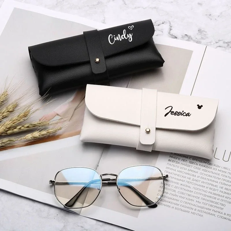 

Personalized Leather Glasses Case, Soft Glasses Bag, Portable Sunglasses Case, Wedding, Bridesmaid, Birthday, Honeymoon Gift