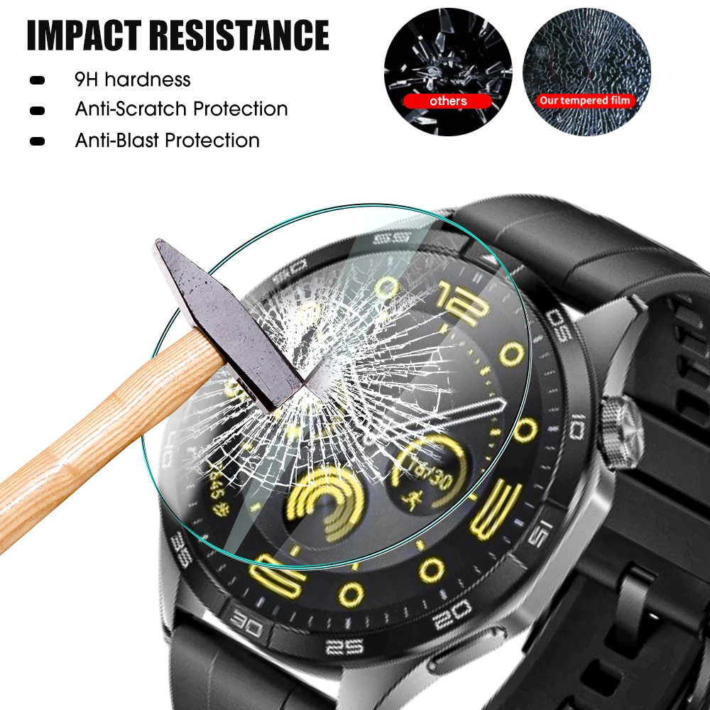 Protector de pantalla de cristal para reloj inteligente, película protectora para Huawei Watch GT 4 3 GT2 Pro Runner CYBER 41/42/46MM, GT4 GT3 SE