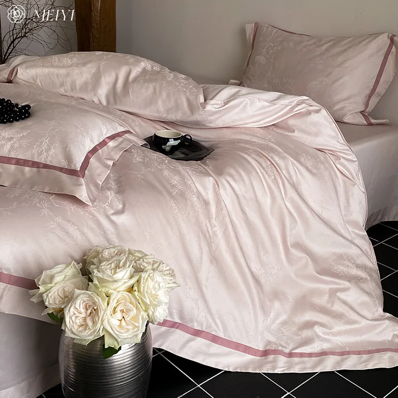 

Customizable New Chinese 100S Sheet Four-piece Cotton Quilt Cover