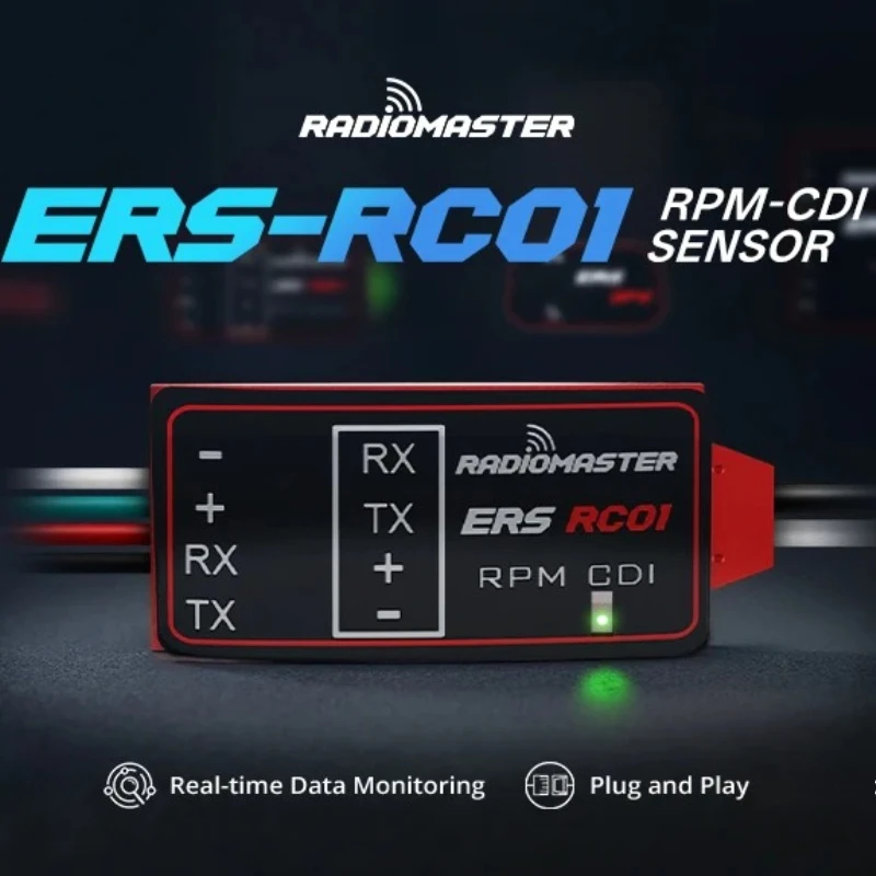 

RadioMaster ERS-RC01 Gas Engine Tachometer, Daisy-Chain Expansion for ERS Series System