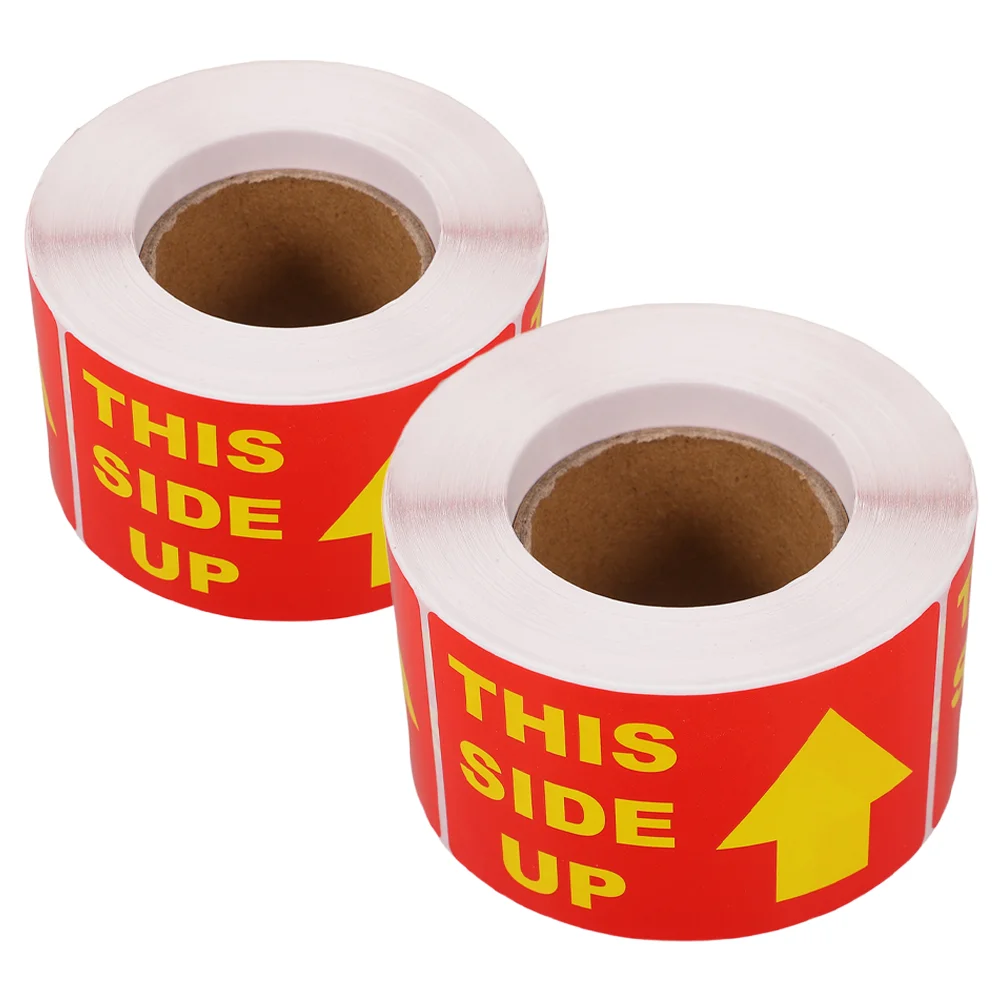 2 Rolls Sticker Shipping Stickers Double Sided Packing Keep It up Small Labels Moving for Boxes Warning