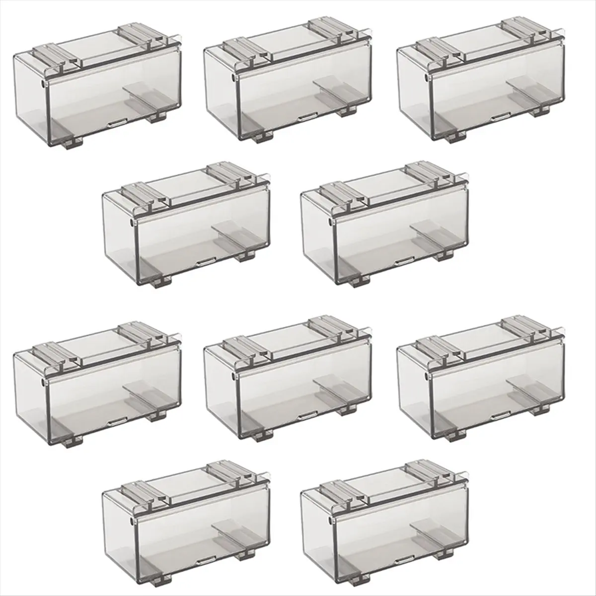 *A02R 10Pcs Clear Acrylic Display Case for Car Mold, Wheels Car Model Display Case Scale Wheel Display Case B