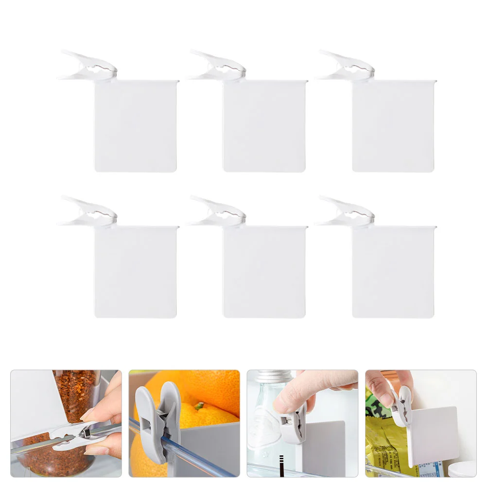 6 Pcs Fridge Cooler Shelf Support Refrigerator Layer Clip Septum Acrylic Hitch Cargo Rack