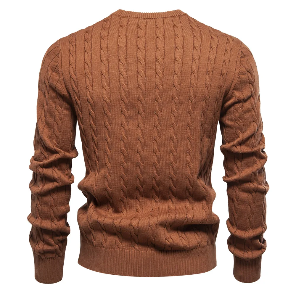 2024 High-quality Men\'s Sweater Pullover New Deer Embroidery Solid Color Knitted Sweater Men\'s Knit Sweaters  Men Clothing