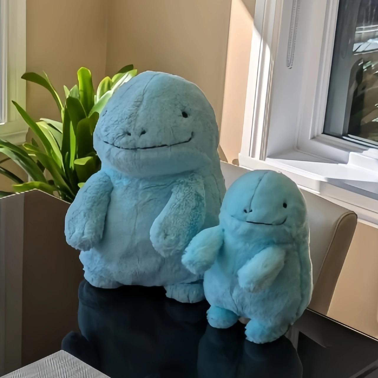 Kawaii Quagsire Plüschtier Weiches Flauschiges Anime-Kuscheltier Niedliches Blaues Quagsire Plüschfigur für Fans Geschenk Schlafzimmer Deko Kuschelkissen