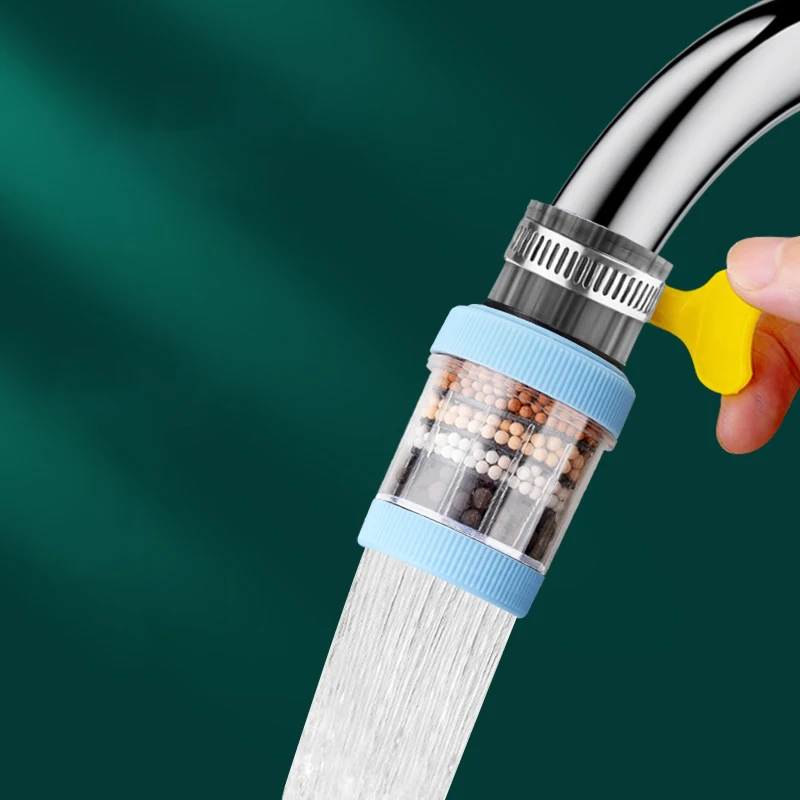 New 360° Rotation Water Faucet Filter Household Kitchen Faucet Mini Tap Water Clean Purifier Carbon Filter Filtration Cartridge