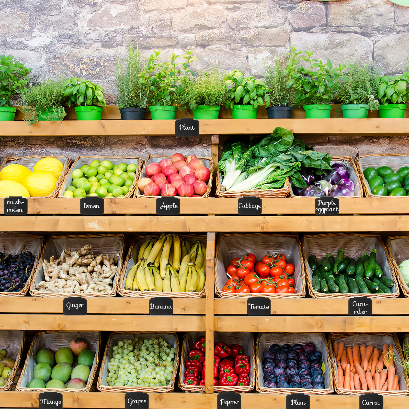 

12Pcs Basket Labels Clip on Label Clips Price Tag Holder for Storage Bins Pantry Tool Box Organizing Basket Labels