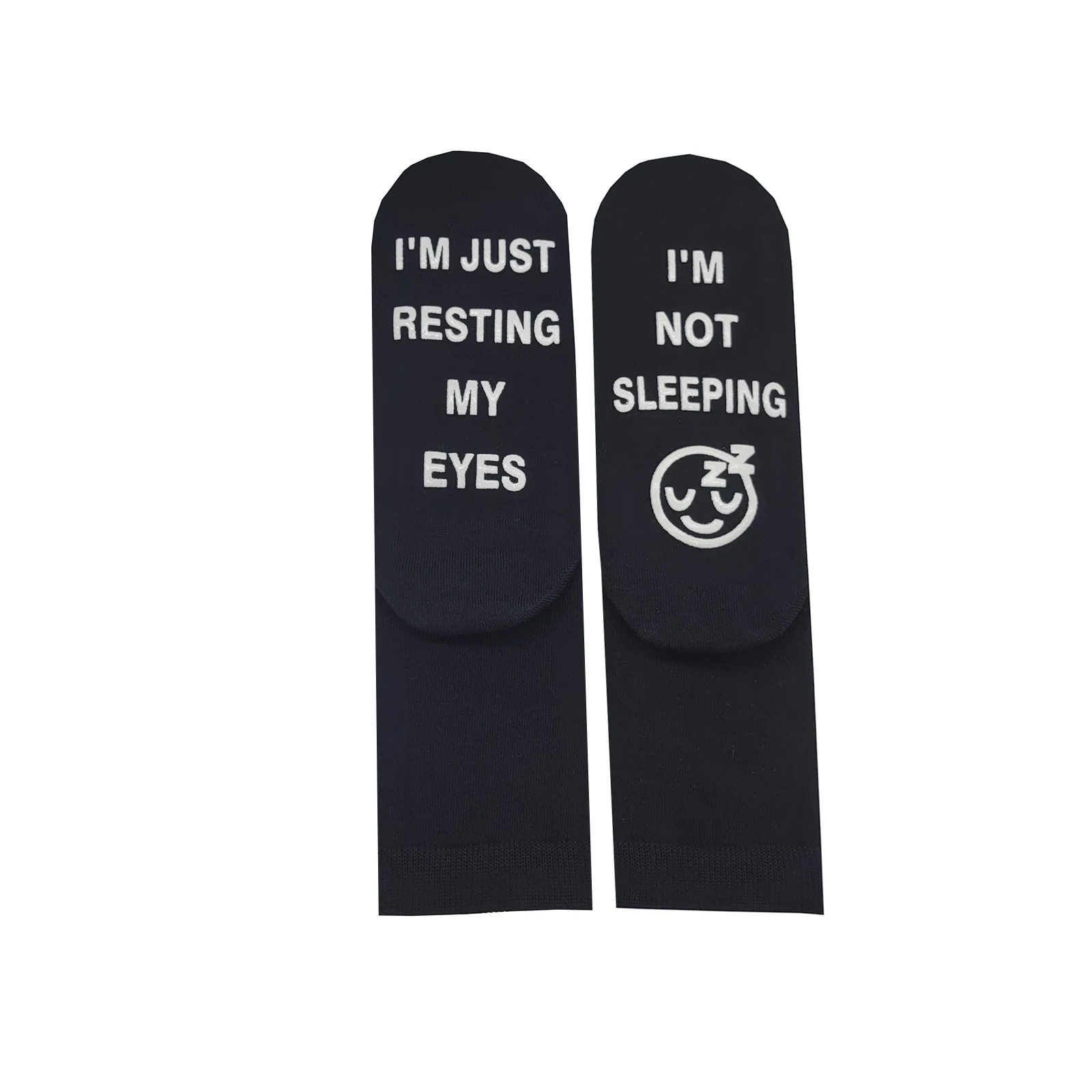 I'm Not Sleeping I'm Just Resting My Eyes Funny Novelty Birthday Wedding Halloween Santa Gift Socks for Men Grandpa Dad Women