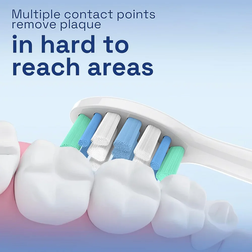 Replacement Toothbrush Heads Compatible with Philips Sonicare Soft Replacement Electric Brush Head 4100 6500 6100 7500 5300 1100