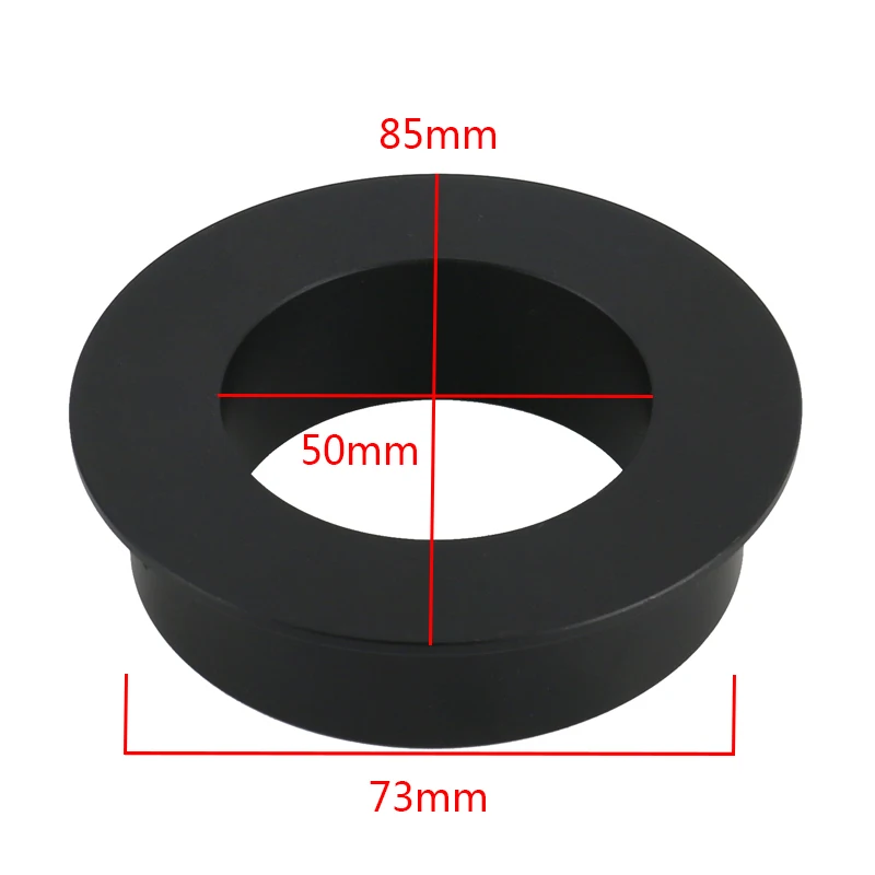 Microscópio estéreo 76mm ajuste foco adaptador anel 76mm a 50mm para 50mm 300x 180x monocular c montagem lente câmera de vídeo