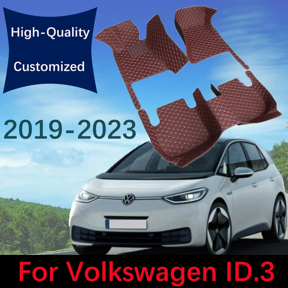 

Custom Leather Car Floor Mats For VW Volkswagen ID.3 ID3 ID 3 2019 2020 2021 2022 2023 Automobile Carpet Rugs Foot Pads