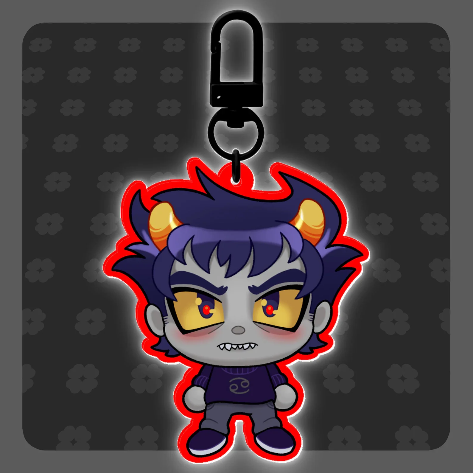 Fantasy Troll Character Acrylic Keychain, Cute Chibi Monster Charm, Anime Style Pendant for Backpack Bag Keys Decoration Gift